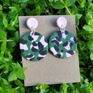 Leopard Print Polymer Clay Earrings *The Oakley*